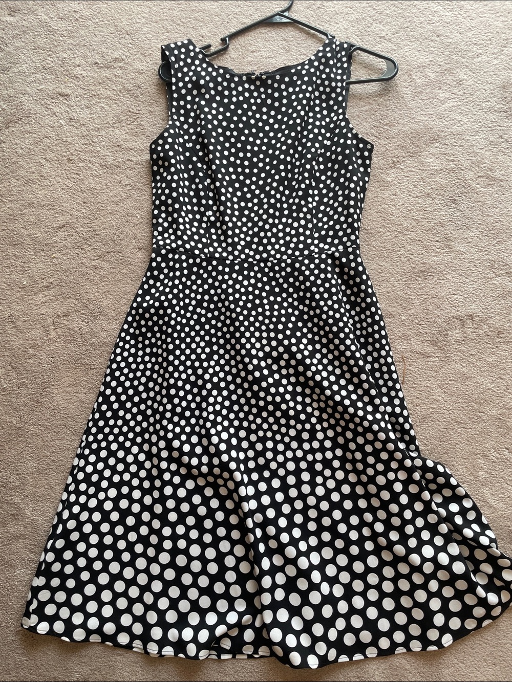 Talbots Black and White Polka Dot Dress 4 NWOT